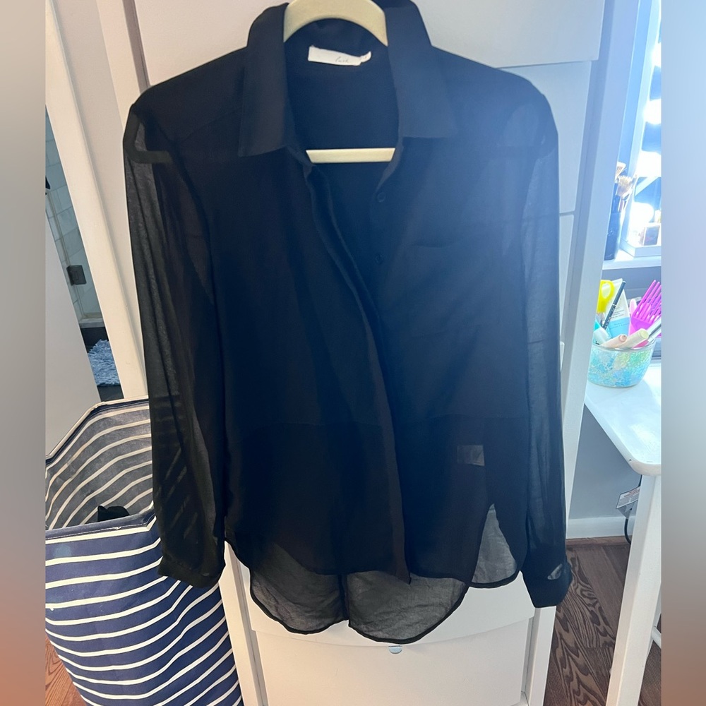 Lush Sheer Button up shirt